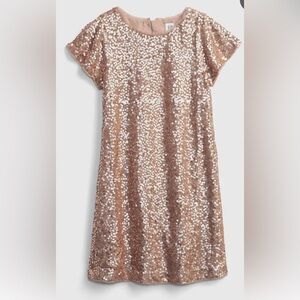 Gap kids gold sequin dress sz XXL EUC!